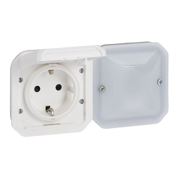 LEGRAND - Plexo New with Netatmo Einsatz Schutzkontakt-Steckdose, IP44, Farbe: Ultraweiß