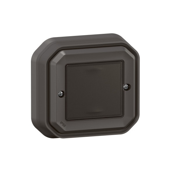 LEGRAND - Plexo New with Netatmo Wandsender Licht 1-fach, IP 55, Farbe: Anthrazit