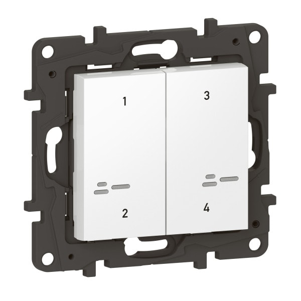 LEGRAND - Niloe Step with Netatmo Szenentaster 4-Fach, Farbe: Ultraweiß