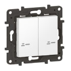 LEGRAND - Niloe Step with Netatmo Wandsender Licht 2-Fach, Farbe: Ultraweiß