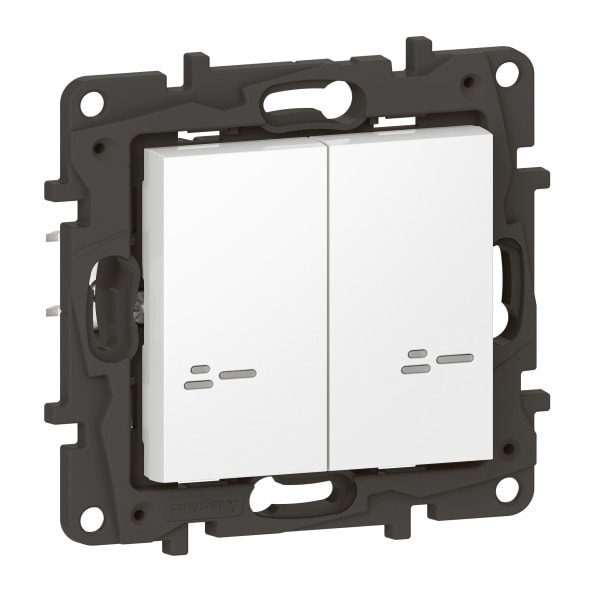 LEGRAND - Niloe Step with Netatmo Serienschalter 2 x 250W pro Kanal Farbe: Ultraweiss