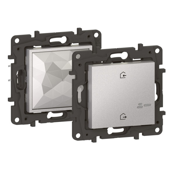 LEGRAND - Niloe Step with Netatmo Starterpaket (Gateway + Master-Switch), Farbe Aluminium