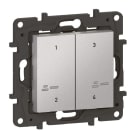 LEGRAND - Niloe Step with Netatmo Szenentaster 4-Fach, Farbe: Aluminium