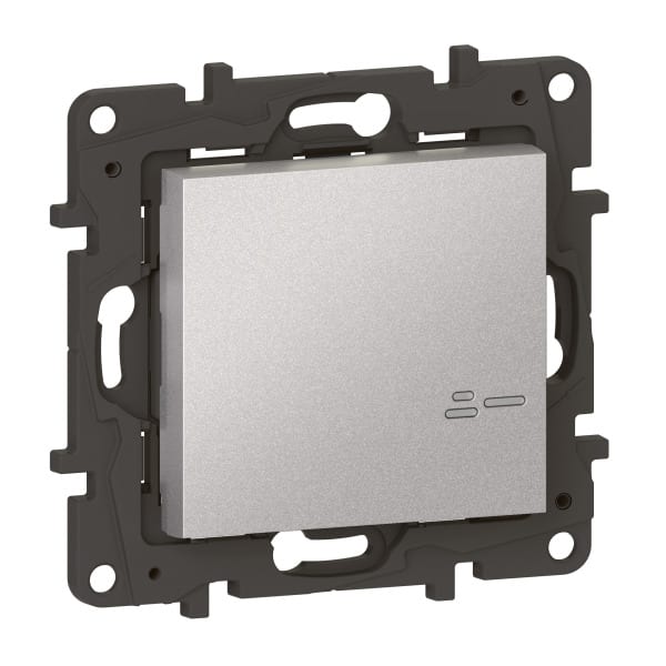 LEGRAND - Niloe Step with Netatmo Wandsender Licht 1-Fach, Farbe: Aluminium