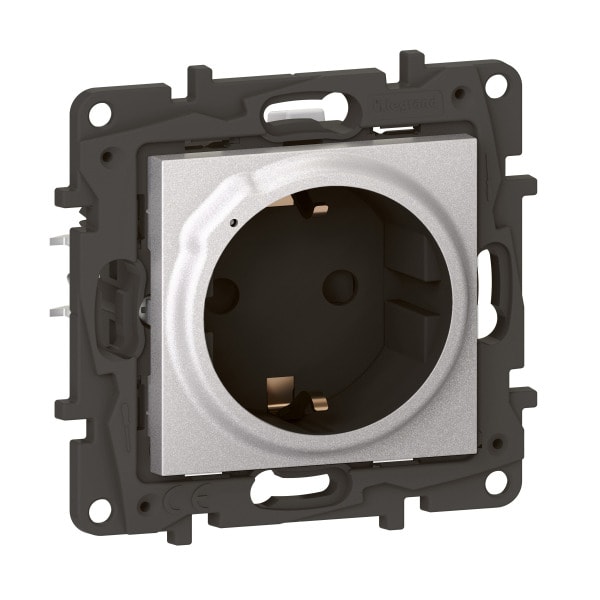 LEGRAND - Niloe Step with Netatmo Schuko-Steckdose, Farbe: Aluminium
