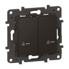 LEGRAND - Niloe Step with Netatmo Wandsender Licht 2-Fach, Farbe: Schwarz