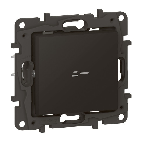 LEGRAND - Niloe Step with Netatmo Schalter/Dimmer mit Neutralleiter, Farbe: Schwarz