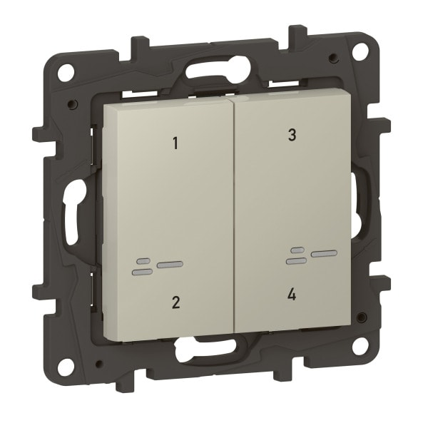 LEGRAND - Niloe Step with Netatmo Szenentaster 4-Fach, Farbe: Sand