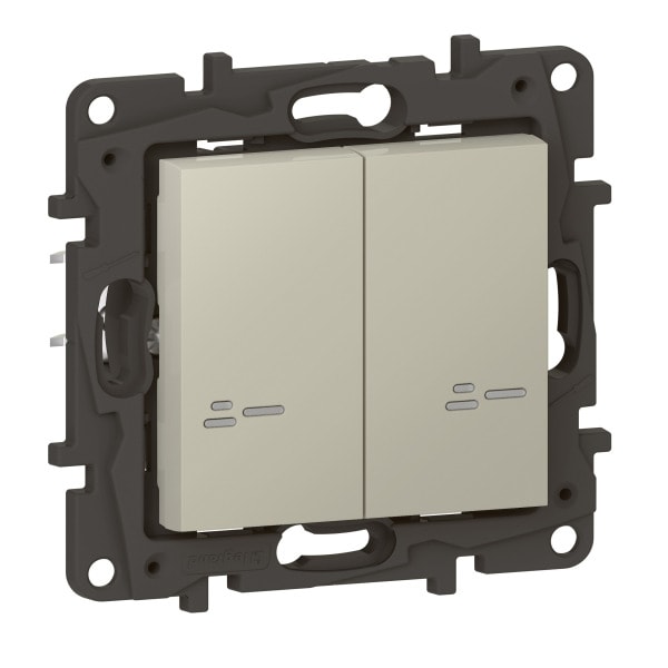 LEGRAND - Niloe Step with Netatmo Serienschalter 2 x 250W pro Kanal Farbe: Sand