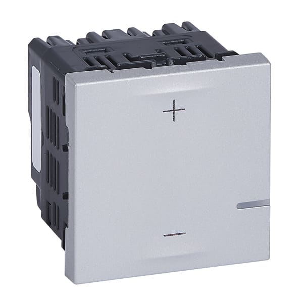 LEGRAND - MOSAIC 2-Leiter Universal-Tastdimmer, 125W LED, Farbe: Aluminium