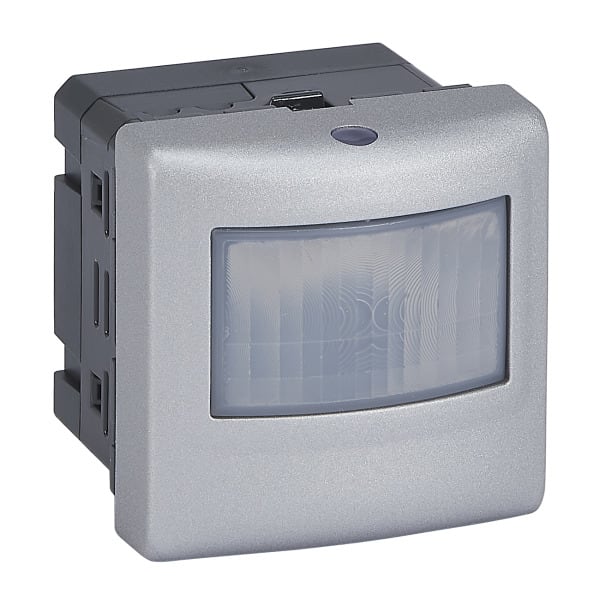 LEGRAND - MOSAIC 2-Leiter Bewegungsmelder, 170°, 100W LED, Farbe: Aluminium