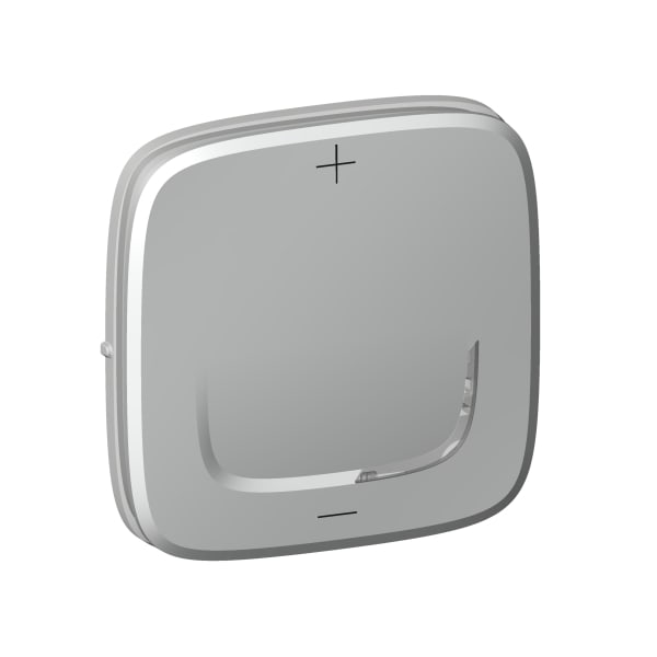 LEGRAND - VALENA ALLURE Abdeckung für 2-Leiter-Dimmer (ohne N-Leiter), Farbe: Aluminium