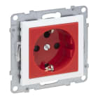 LEGRAND - SEANO Schuko-Steckdose internationaler-Standard verwechssicher, SL, EB, Rot
