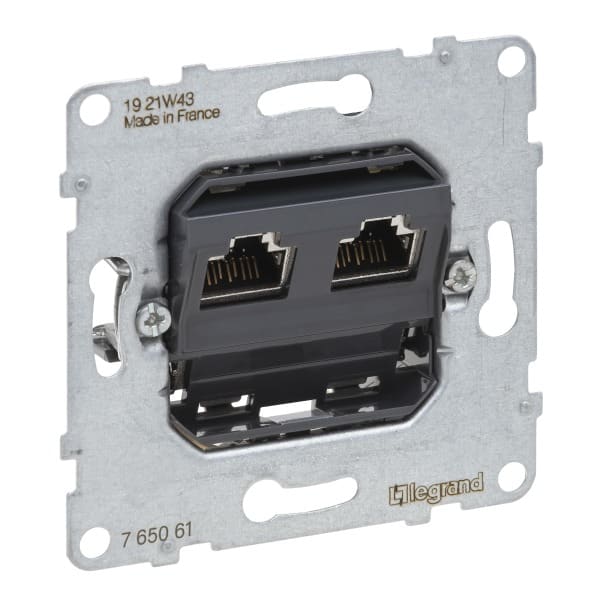 LEGRAND - SEANO Einsatz Datendose 2 x RJ45, Kat. 6A, UTP, ungeschirmt