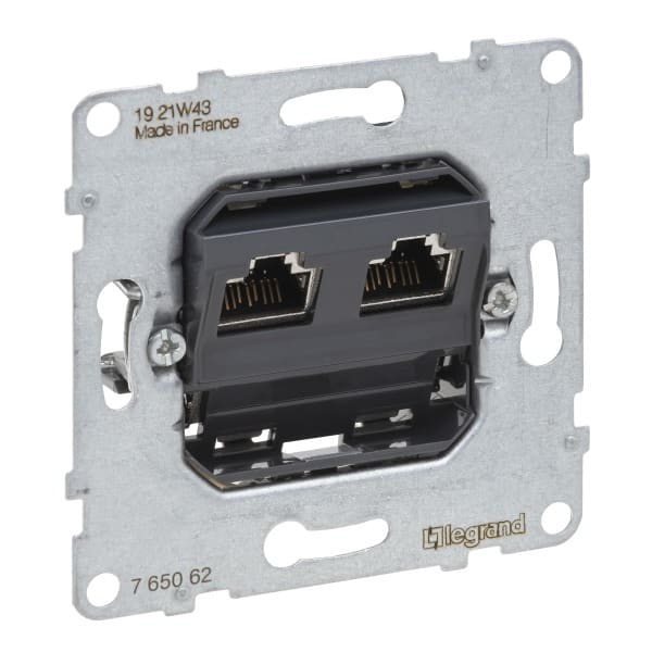 LEGRAND - SEANO Einsatz Datendose 2 x RJ45, Kat. 6A, STP, geschirmt