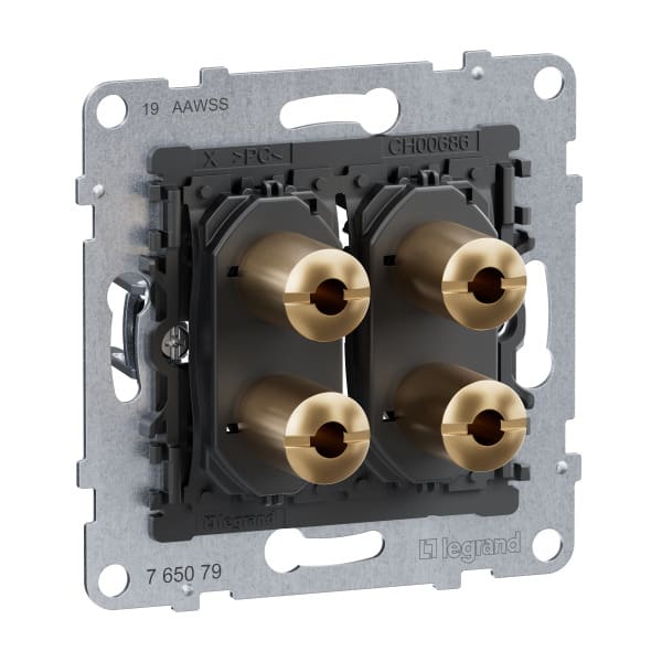 LEGRAND - SEANO Einsatz 2-fach Lautsprecher-Anschluss mit 4 mm-Buchsen