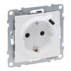 LEGRAND - SEANO Schuko-Steckdose + USB-C mit Steckklemmen, Farbe: Ultraweiß