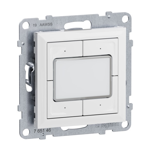 LEGRAND - SEANO 4-fach Elektroniktaster 0 – 24 V in der Farbausführung Ultraweiß
