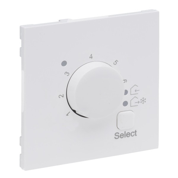 LEGRAND - SEANO Abdeckung für elektronisches Raumthermostat, Farbe: Ultraweiß