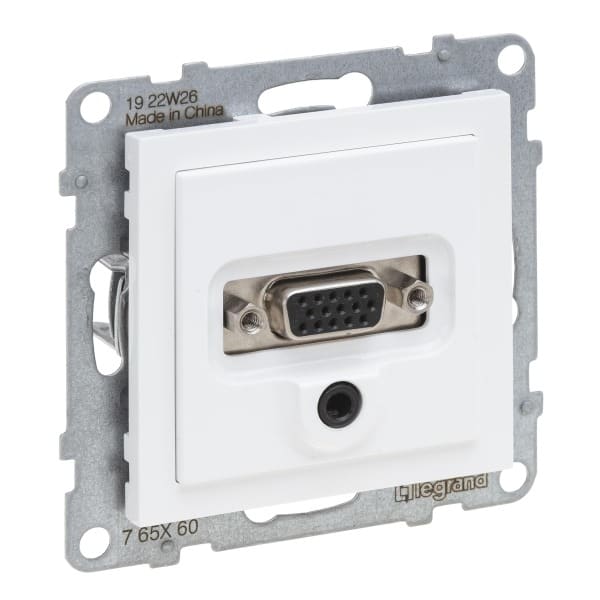 LEGRAND - SEANO HD15 Anschlusseinheit + 3 mm Jack, inkl. Abdeckung, Schraubklemmen, UW