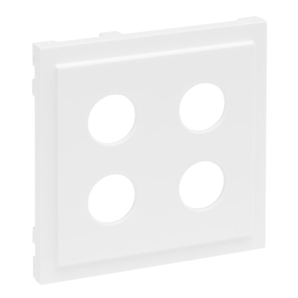 LEGRAND - SEANO Abdeckung Lautsprecher 2-fach mit 4 mm-Buchse, Farbe: Ultraweiß