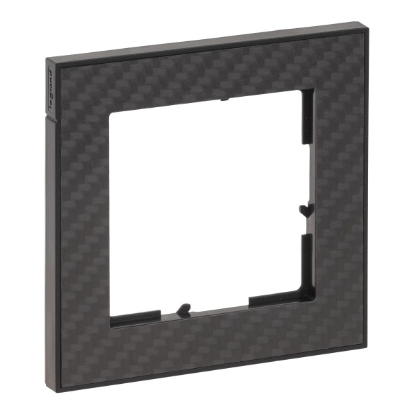 LEGRAND - SEANO+ 1-fach Rahmen mit Echtmaterialoberfläche in der Farbausführung Karbon