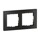 LEGRAND - SEANO+ 2-fach Rahmen mit Echtmaterialoberfläche in der Farbausführung Karbon