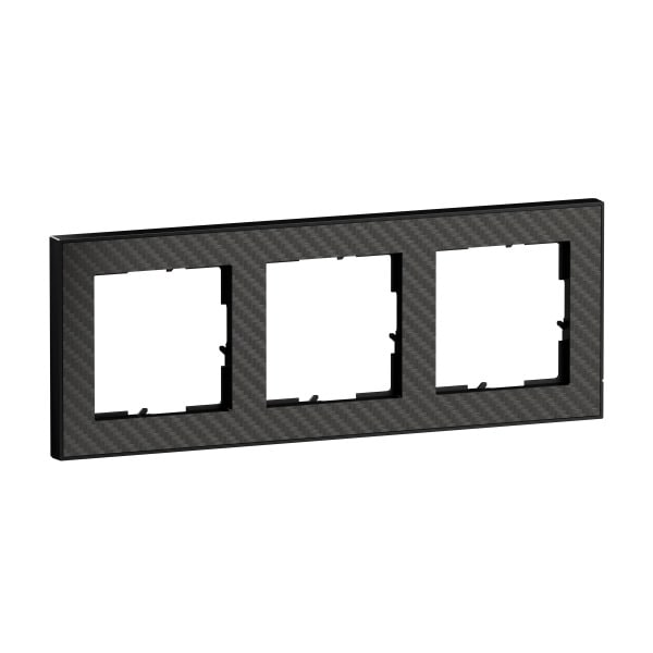 LEGRAND - SEANO+ 3-fach Rahmen mit Echtmaterialoberfläche in der Farbausführung Karbon
