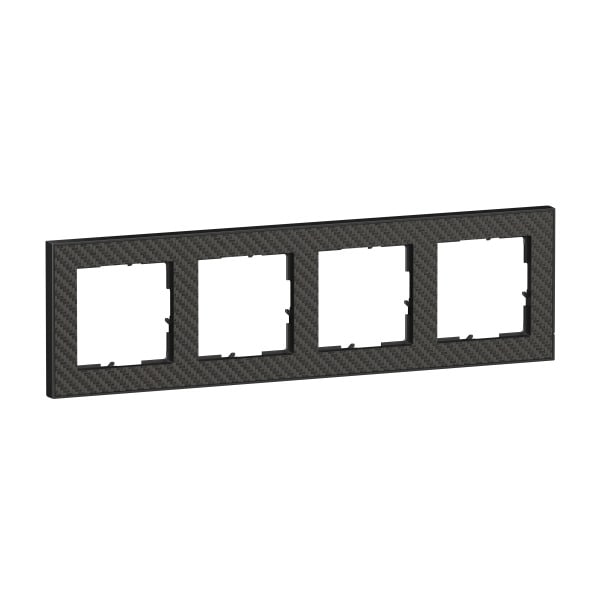 LEGRAND - SEANO+ 4-fach Rahmen mit Echtmaterialoberfläche in der Farbausführung Karbon