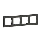 LEGRAND - SEANO+ 4-fach Rahmen mit Echtmaterialoberfläche in der Farbausführung Karbon