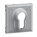 LEGRAND - SEANO Abdeckung Jalousietaster mit DIN-Halbzylinder, Farbe: Aluminium lackiert