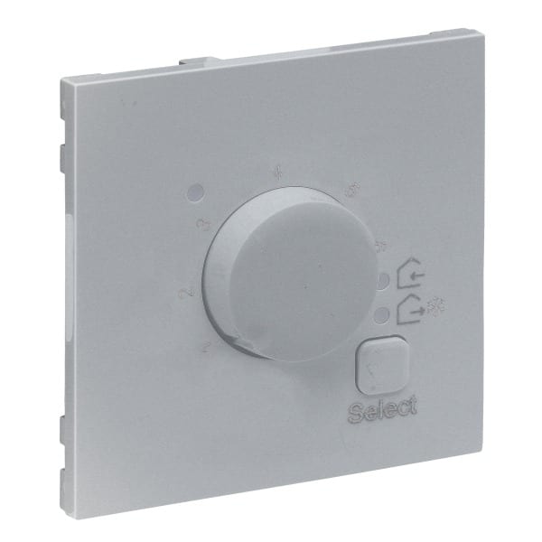 LEGRAND - SEANO Abdeckung für elektronisches Raumthermostat, Farbe: Aluminium lackiert