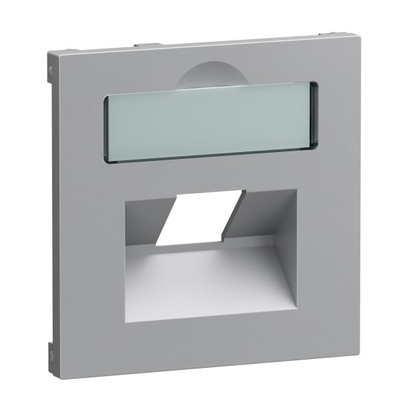 LEGRAND - SEANO Abdeckung 1x RJ45 für Datendosen Fremdfabrikate, Farbe: Aluminium lackiert