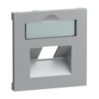 LEGRAND - SEANO Abdeckung 1x RJ45 für Datendosen Fremdfabrikate, Farbe: Aluminium lackiert
