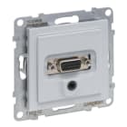 LEGRAND - SEANO HD15 Anschlusseinheit + 3 mm Jack, inkl. Abdeckung, Schraubklemmen, AL