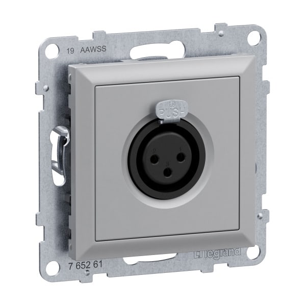 LEGRAND - SEANO XLR-Dose 3-polig weiblich, Schraubklemmen: 0,5 mm², inkl. Abdeckung, AL