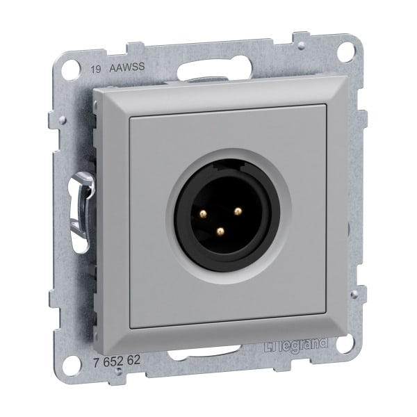 LEGRAND - SEANO XLR-Dose 3-polig männlich, Schraubklemmen: 0,5 mm², inkl. Abdeckung, AL