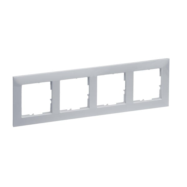 LEGRAND - SEANO 4-fach Rahmen in der Farbausführung Aluminium lackiert