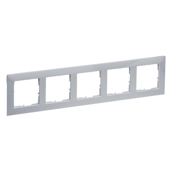 LEGRAND - SEANO 5-fach Rahmen in der Farbausführung Aluminium lackiert