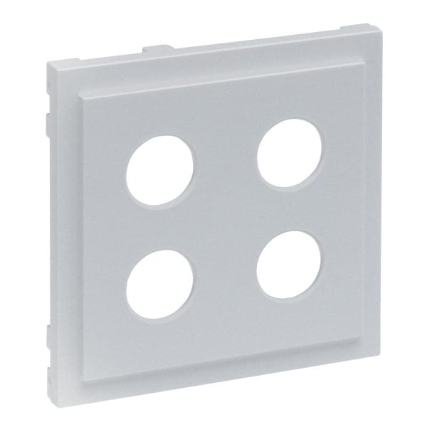 LEGRAND - SEANO Abdeckung Lautsprecher 2-fach mit 4 mm-Buchse, Farbe: Aluminium lackiert