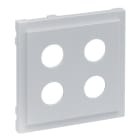 LEGRAND - SEANO Abdeckung Lautsprecher 2-fach mit 4 mm-Buchse, Farbe: Aluminium lackiert
