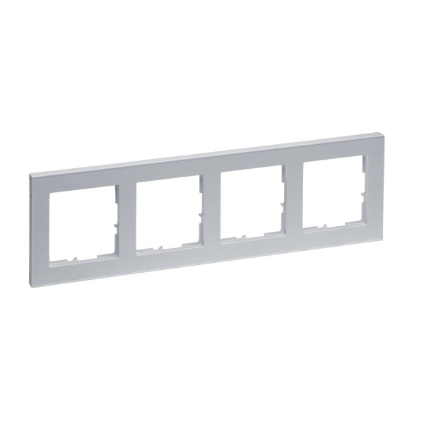 LEGRAND - SEANO+ 4-fach Rahmen in der Farbausführung Aluminium lackiert
