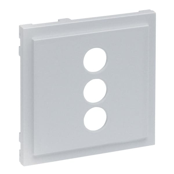 LEGRAND - SEANO Abdeckung für 3-fach RCA (Cinch)-Anschlussdose, Farbe: Aluminium lackiert