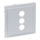 LEGRAND - SEANO Abdeckung für 3-fach RCA (Cinch)-Anschlussdose, Farbe: Aluminium lackiert