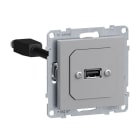 LEGRAND - SEANO USB-Datendose mit Kabel, USB 3.0, Kabellänge: 15 cm, inkl. Abdeckung, AL