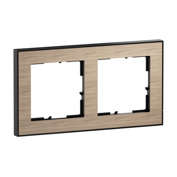 LEGRAND - SEANO+ 2-fach Rahmen mit Echtmaterialoberfläche, Farbausführung Eiche-Natur