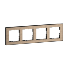 LEGRAND - SEANO+ 4-fach Rahmen mit Echtmaterialoberfläche, Farbausführung Eiche-Natur
