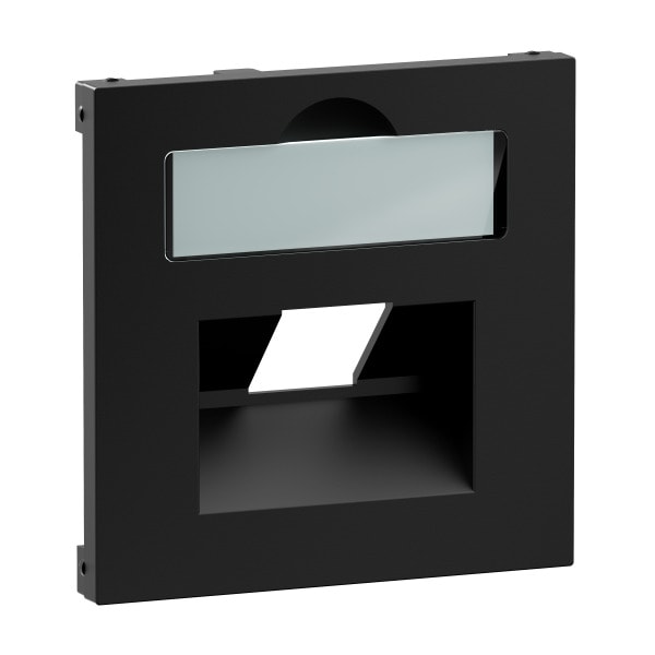 LEGRAND - SEANO Abdeckung 1x RJ45 für Datendosen Fremdfabrikate, Farbe: Schwarz lackiert