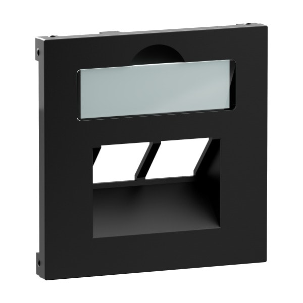 LEGRAND - SEANO Abdeckung 2x RJ45 für Datendosen Fremdfabrikate, Farbe: Schwarz lackiert