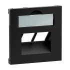 LEGRAND - SEANO Abdeckung 2x RJ45 für Datendosen Fremdfabrikate, Farbe: Schwarz lackiert